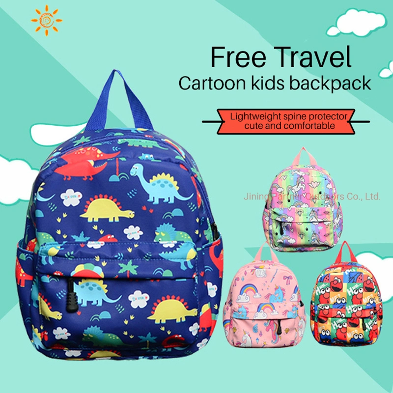 Promotional Custom Polyester Printed Kids Back Pack Cheap Cartoon School Bag Youth Sublimation Backpack