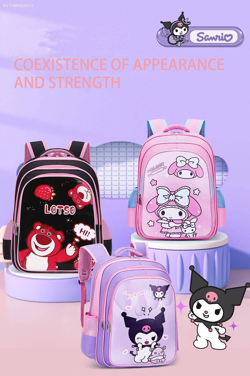 Cute Cartoon Elementary School Backpack, Waterproof Backpack for Kindergarten Girls