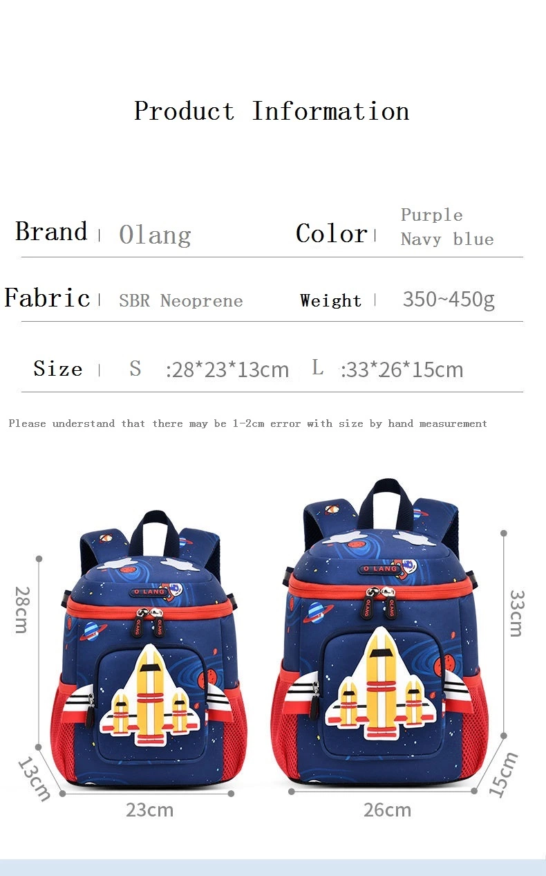 Kids Use Purple Navy Blue Backpack for Girls Boys Waterproof Eco-Friendly Material Baby Bag