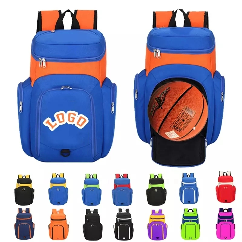 Custom Logo Basketball Backpack Men&prime;s Sports Gym Bag Youth Football Bag Large Capacity Backpack