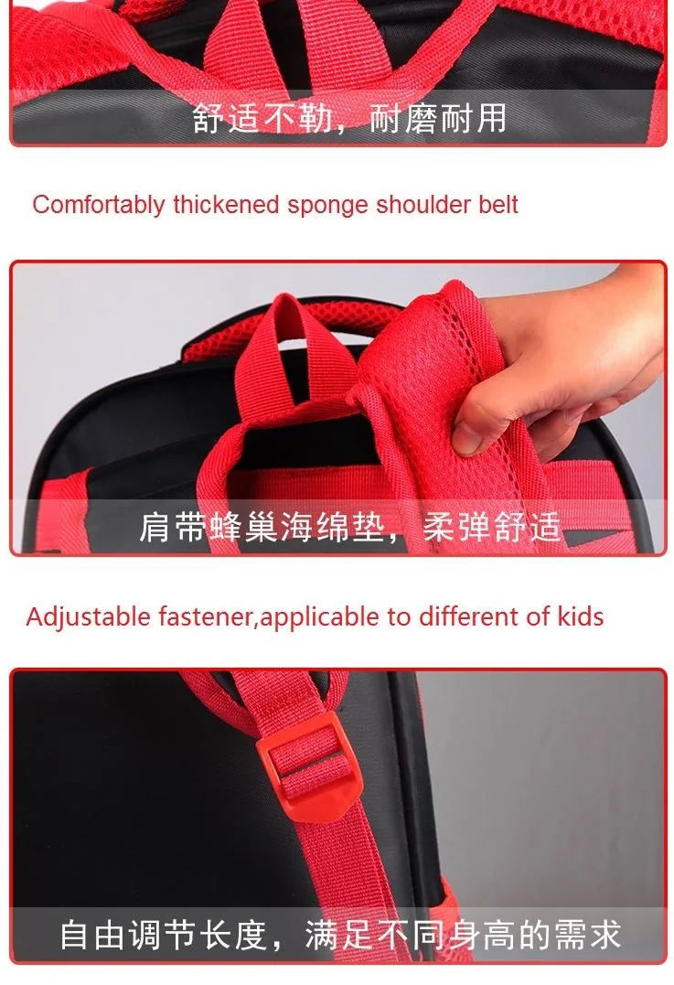 Cool 3D Kids School Bags for Boys Cartoon Backpack for Teenagers Book Bags for Hot Sale