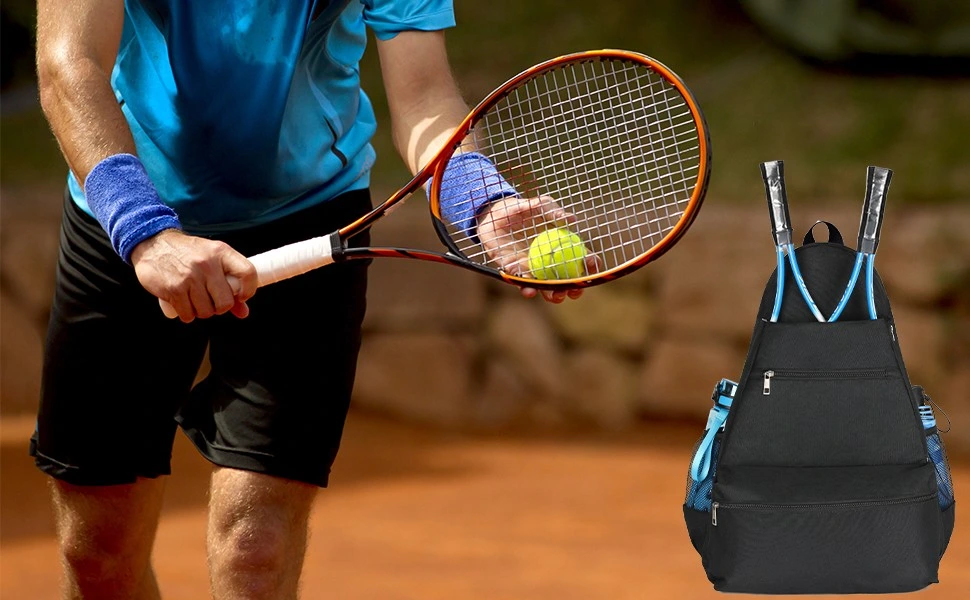 Tennis Backpack Racket Bags Holds 2 Rackets with Ventilated Shoe