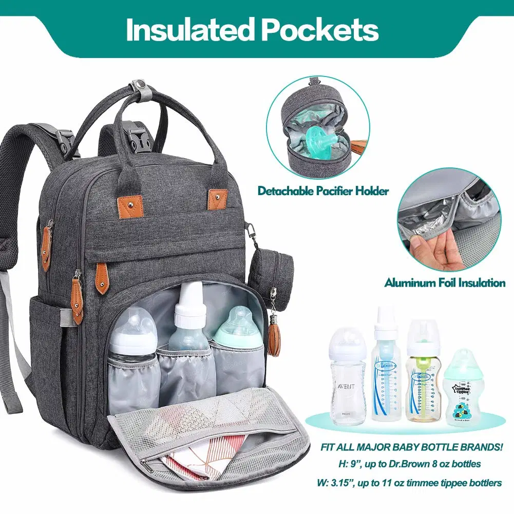 Baby Nappy Changing Bags Multifunction Waterproof Travel Back Pack with Changing Pad