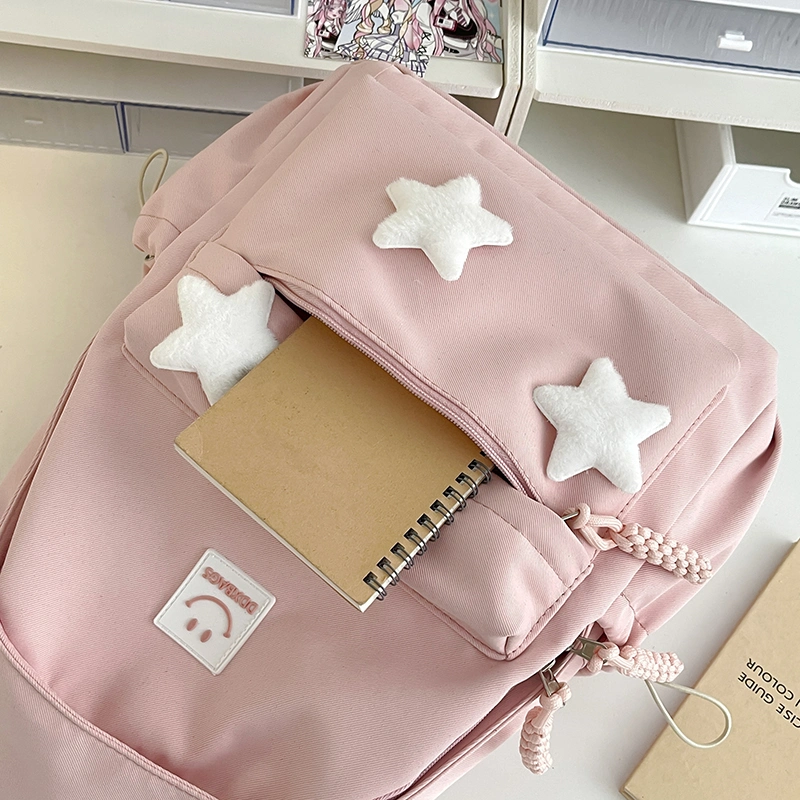 Schoolbags for Elementary School Girls, High School Students, and College Students, Simple and Versatile, Girly, Youthful, Treasure Backpacks