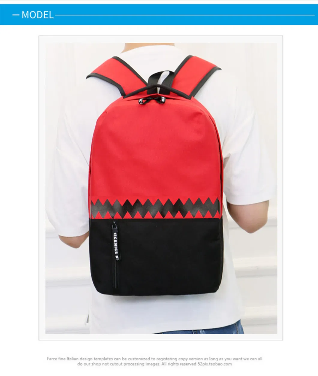 Vogue Tablet Bookbag Insulated Gaming Rucksack for Teens Girls with One Size / Notebook Ultrabook Shoulder Bag Red RS-Cj-1088