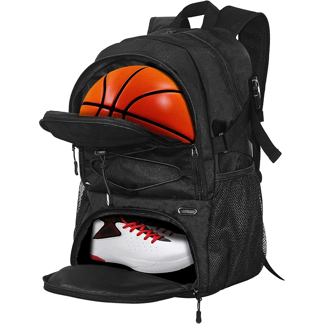 Custom Waterproof Youth Sport Bag Soccer Backpack for Football Basketball with Shoe Compartment