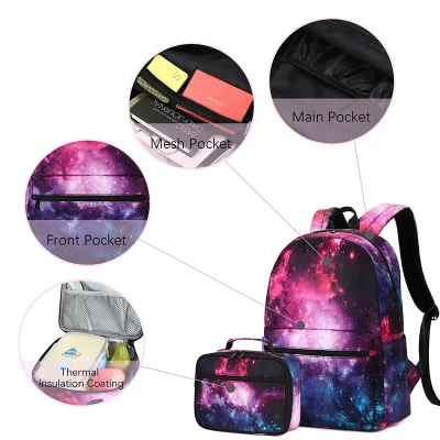 <a href='/bolsa/'>Bolsa</a> con estampado completo conjunto mochila de cute Boys niñas Escuela corbata Bolsas de tinta bolsas de libros