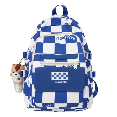 Moda Plaid Printing Multifunctional Teenager niñas portátil <a href='/mochila/'>Mochila</a> informal