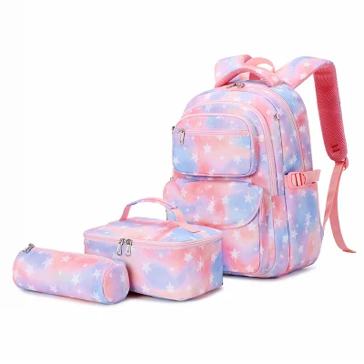 Starry Sky Full Printing Digital Zipper <a href='/bolsa/'>Bolsa</a> Unisex Escuela <a href='/mochila/'>Mochila</a> Juego de 3 piezas