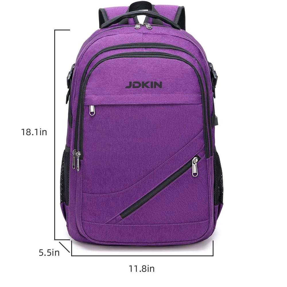 Purple School Bag High School Backpack for Girls and Boys