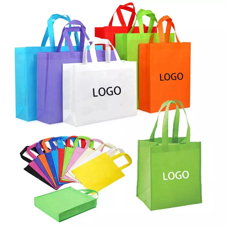 Manufacture OEM ODM Fashion Non Woven Tote Bag for Shopping Eco-Friendly PP Loop Handle Non Woven Bag Colorful Shopping Tote Bag Non Woven