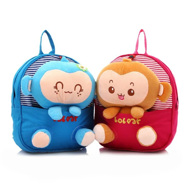 Fashion Waterproof Cute Funny Monkey Small School Toddler Backpack Children Kids Bag Backpack for Boy Girl