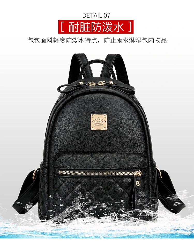 Custom XP2001fashion Rhombus Small Backpack PU Leather Women Backpack for Women