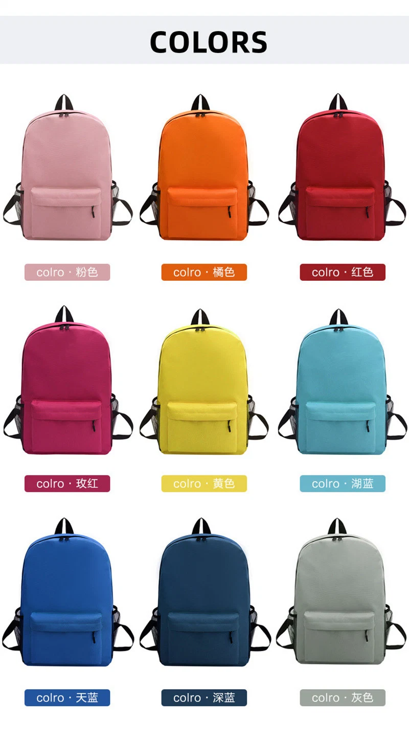 Logo Custom 600d Nylon Waterproof Backpack Big Size for Teenager Colleague Student