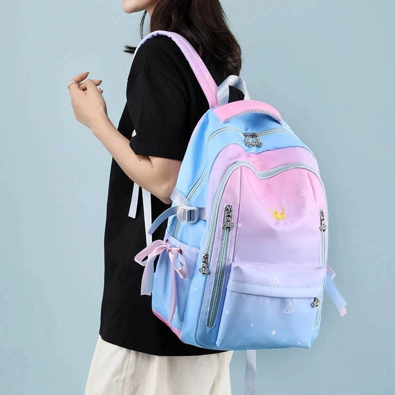 Vibrant and Colorful New Designer Bag Fashion School Backpack Gradient Multi-Functional Backpack for Students