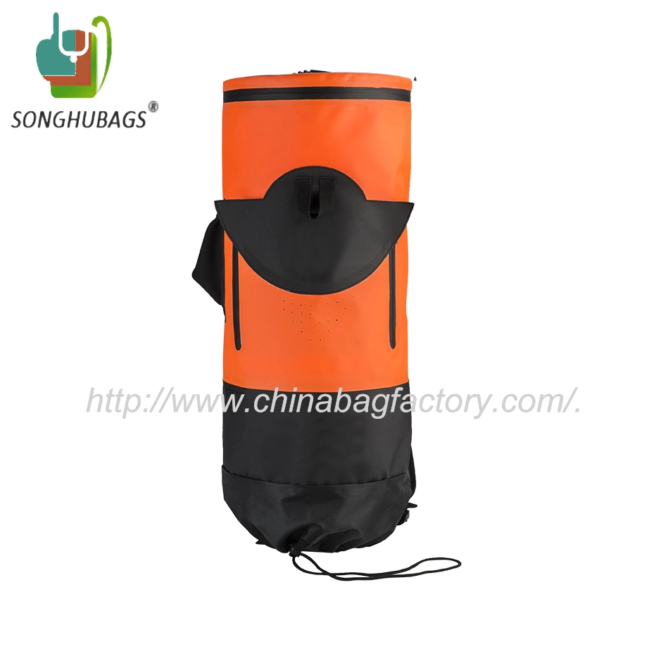 Unisex New Fashion Custom Style Orange Sports Outdoor Hiking Beach Hunting Gym School Waterproof Dry Shoulder Travel Duffle Backpack Ball Bag