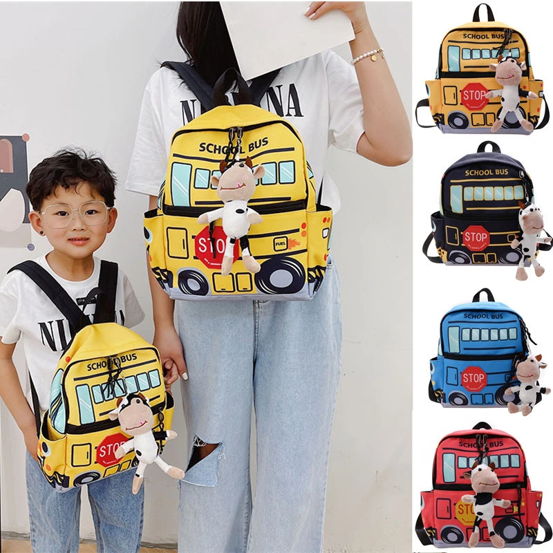 Xianghui Children&prime;s Backpack Korean Fashion Printed Car Bag Cartoon Parent-Child Travel Backpack