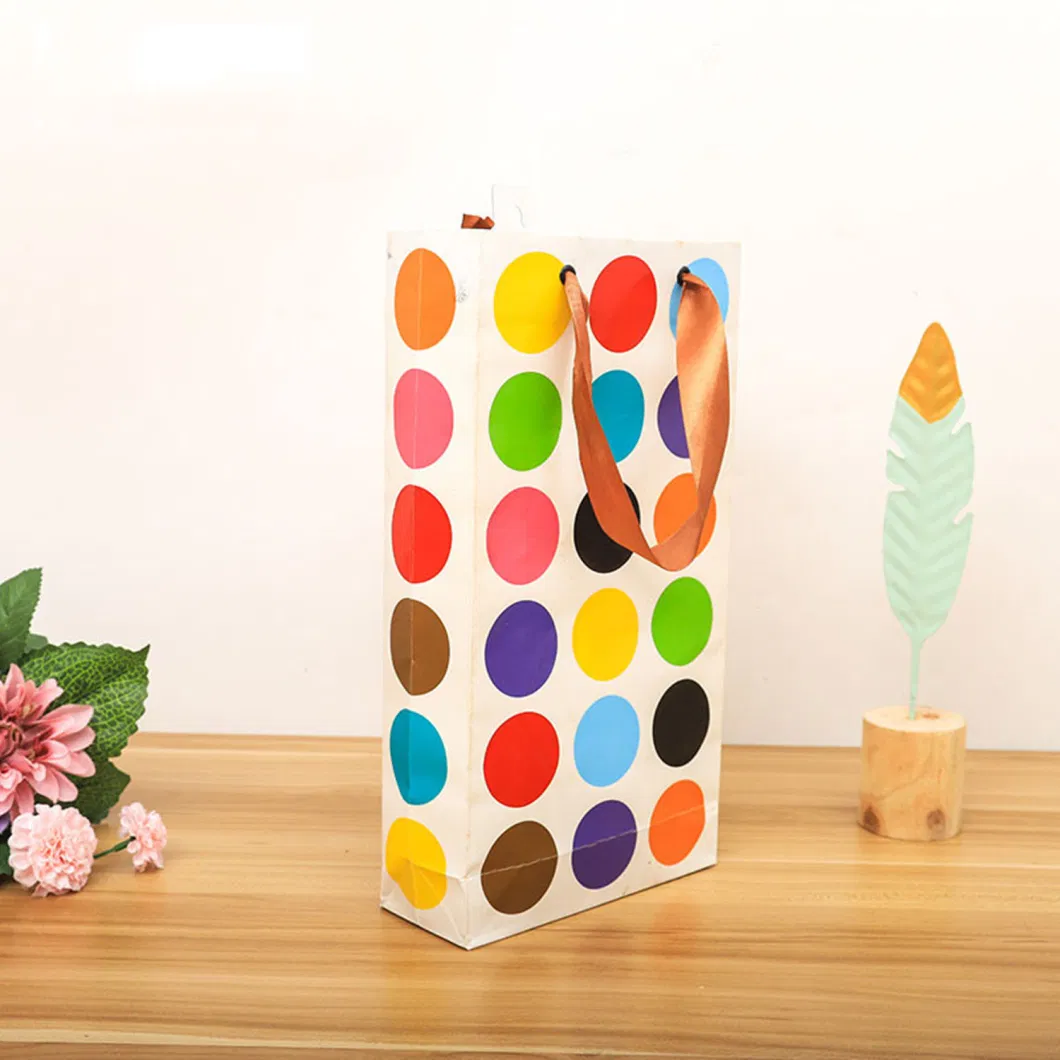 Custom Art Paper Bag with Christmas Design, Children&prime; S Party Bag, Small Gift Bag with Handle