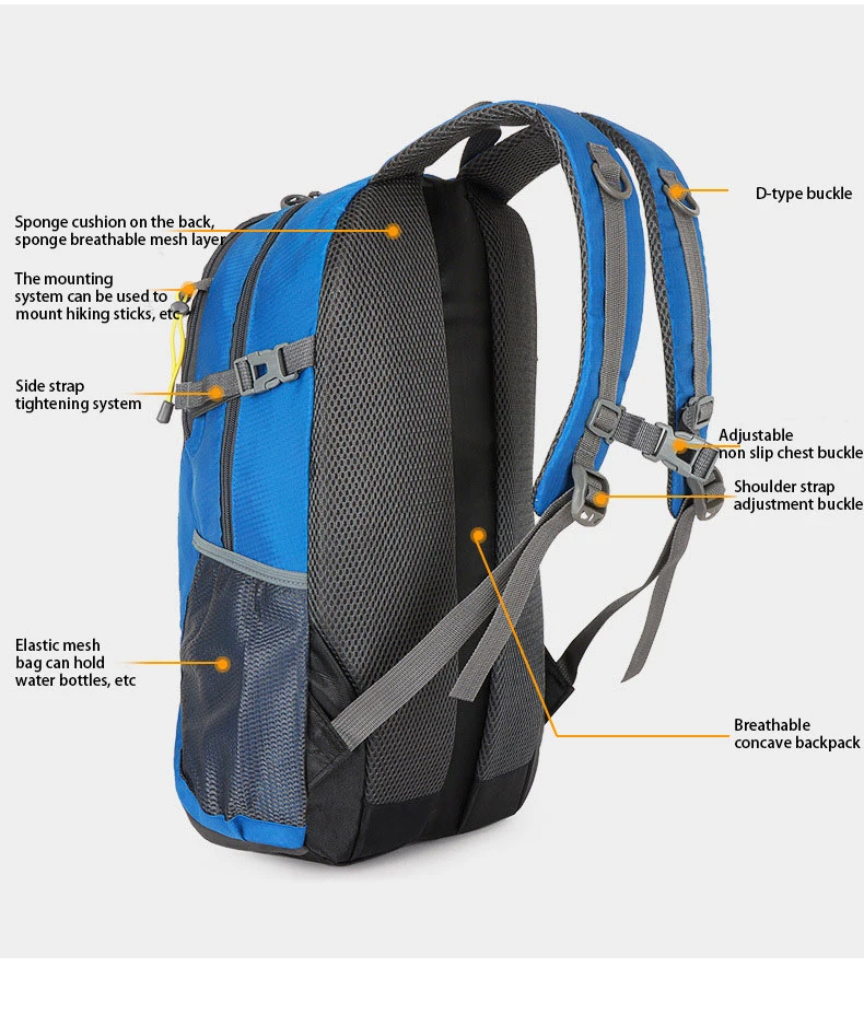 Men&prime;s Travel Backpack with Large Capacity and Lightweight Camping Travel Bag