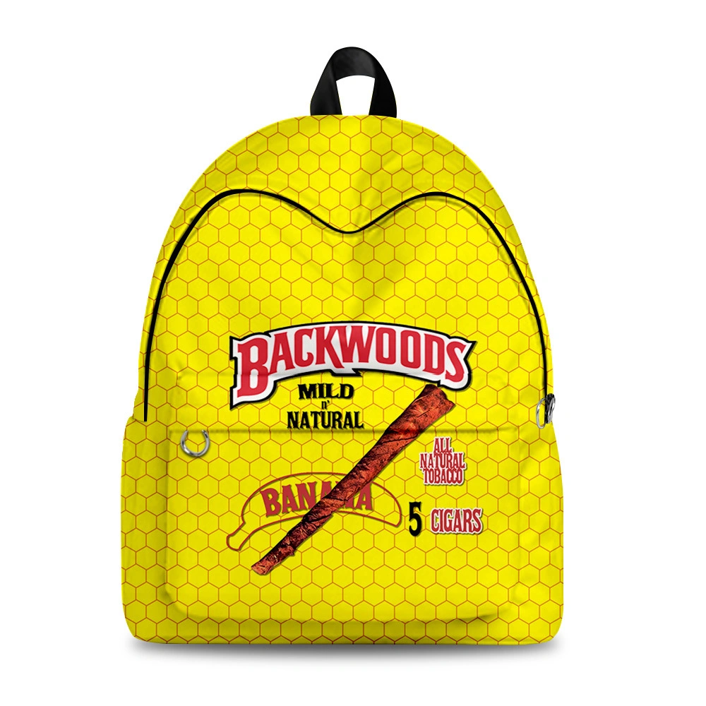 Jiju New01b New Product Backwoods Cigartie-Dye 3D Digital Color Printing Campus Student Backpack Wholesale