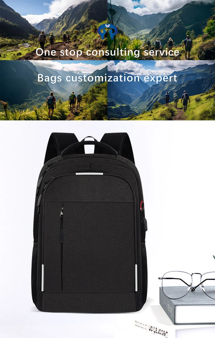 Backpack Men&prime;s Business Casual Large Capacity Travel Bag Computer Backpack High School Student Schoolbag Laptop Backpack Men