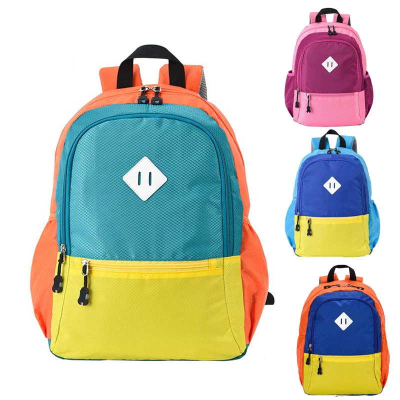 BSCI Customized Kindergarten Elementary School Printing Light Folding Splicing Children&prime;s Backpack