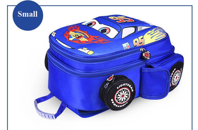 Lightweight 3D Car Nylon Children&prime;s Schoolbag Kindergarten Baby Car Style Boy&prime;s School Backpack