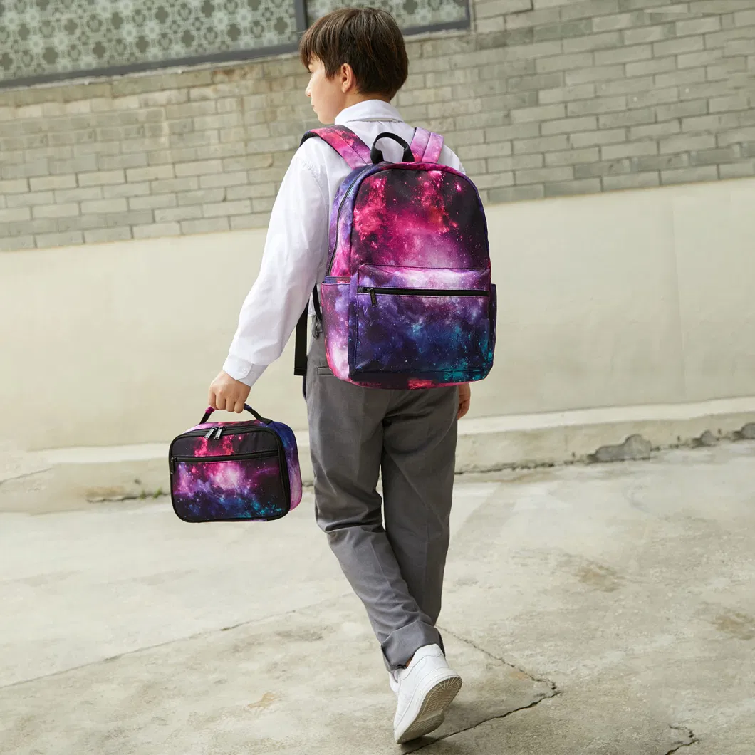 Full Print Bag Set Cute Backpack Boys Girls School Tie Dye Bag Bookbags