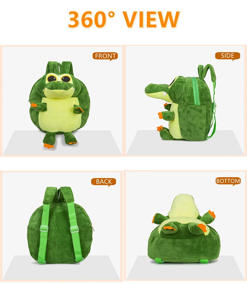 Korean Cartoon Cute Crocodile Baby Backpack for Boys and Girls