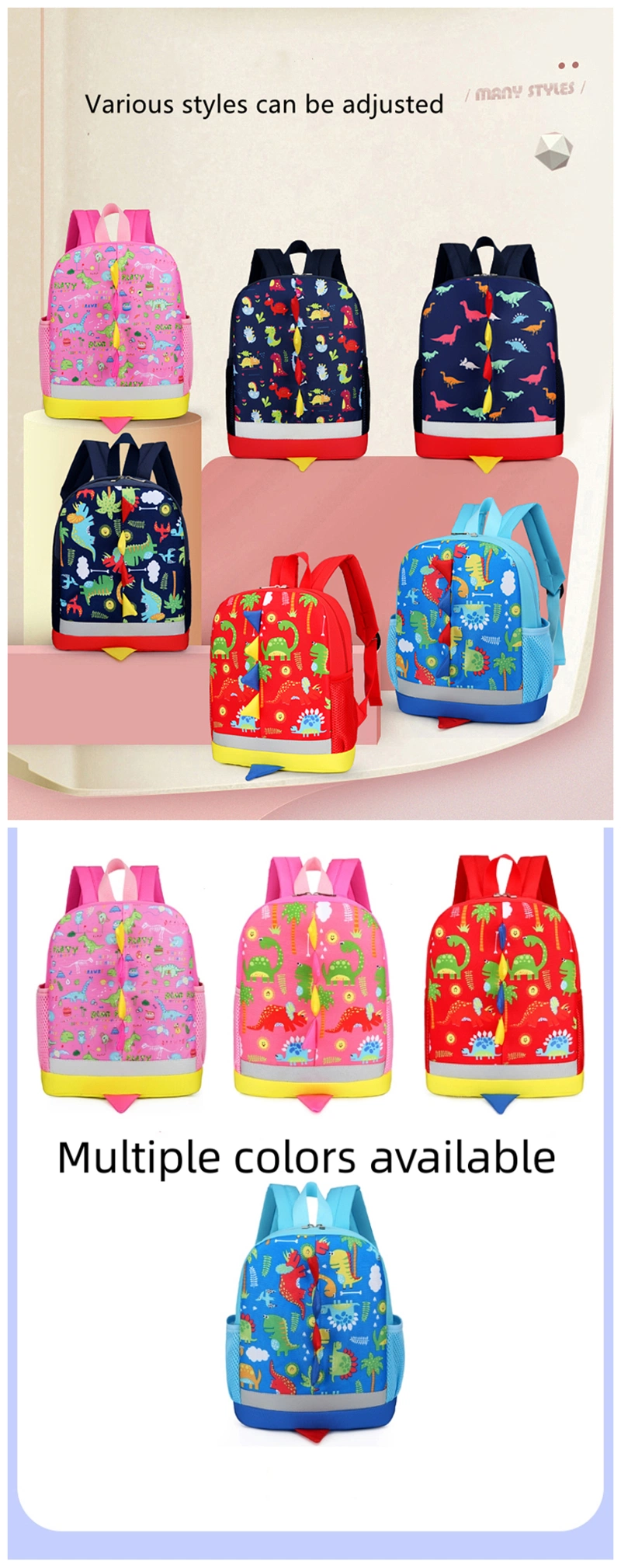 Trendy Large Capacity Backpack Cute Children Student School Bags for Grades 1-6