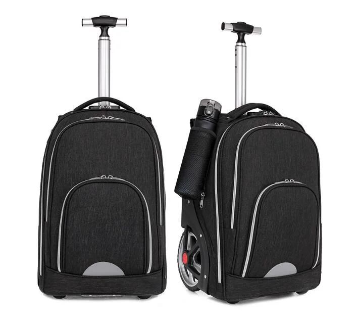 Men Wholesale Customized Wheel Trolley Travel Bag Backpack Rolling Travel Backpack Business Backpack