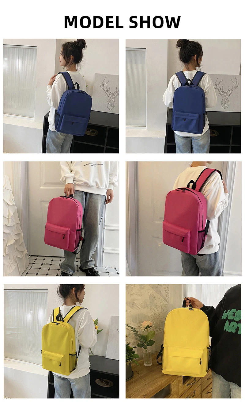 Logo Custom 600d Nylon Waterproof Backpack Big Size for Teenager Colleague Student