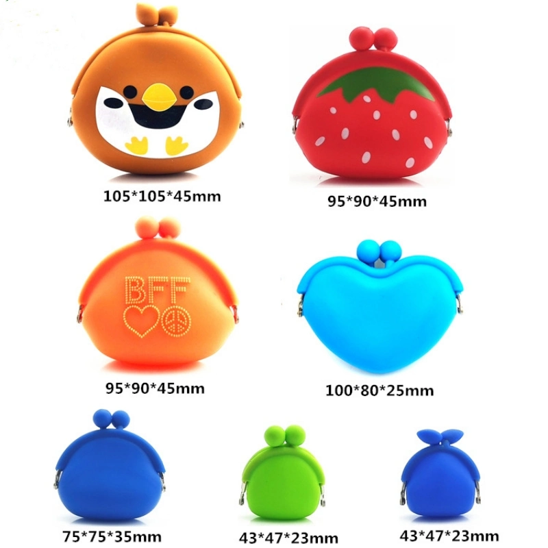 Mini Silicone Coin Purse Case Animals Small Change Wallet Purse Women Silicone Rubber Key Wallet Coin Bag for Children Kids Gifts