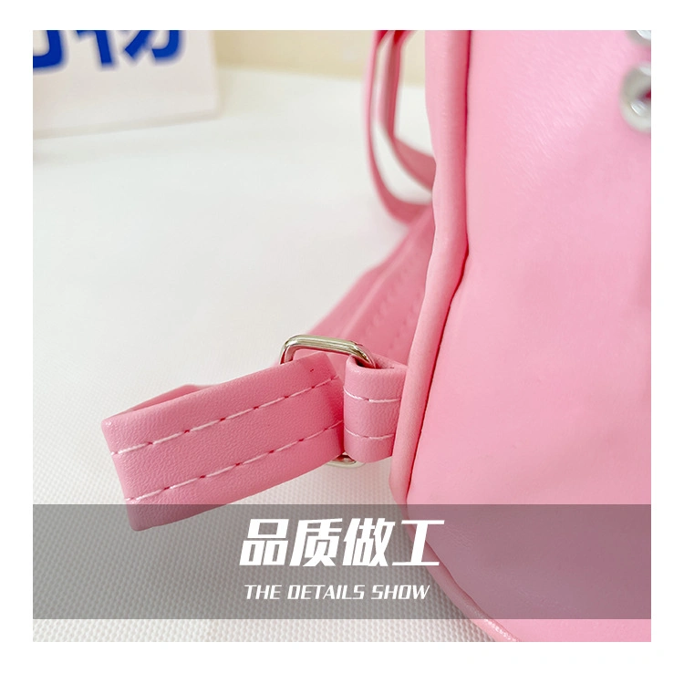 New Style Shiny Cute Schoolbag Delicate Hot Style Girls Glitter Double Shoulder Bag Fashion PU Leather Woman Backpack