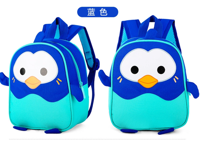 Cartoon Cute Little Penguin School Bag Oxford Cloth Baby Shoulders Backpack