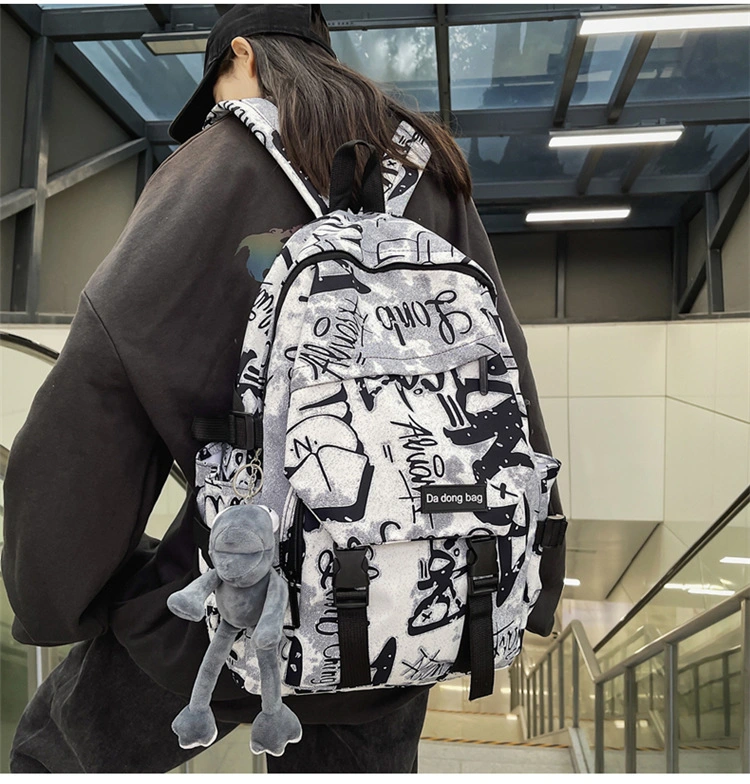 2023 Fashion Trend Personality Graffiti Large Capacity Exquisite Backpack Boys and Girls