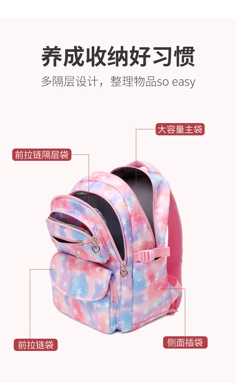 Ru 3 in 1 Floral Backpack for Girls Students Rucksack with Lunch Bag and Pencil Bag for Teenager