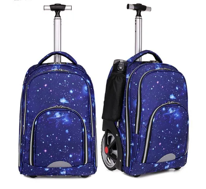 Men Wholesale Customized Wheel Trolley Travel Bag Backpack Rolling Travel Backpack Business Backpack