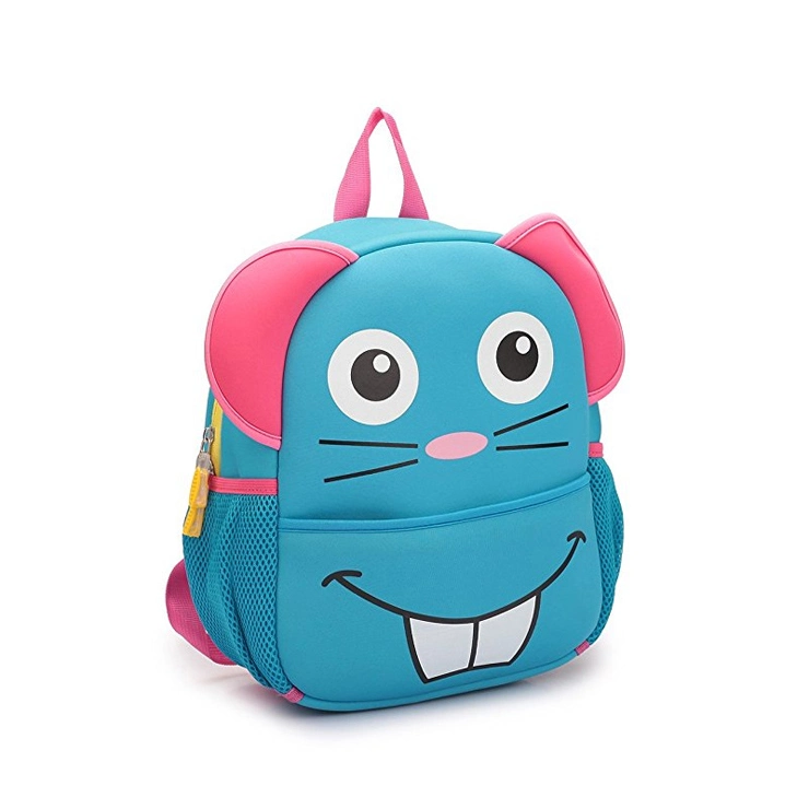 Soft Neoprene Waterproof Children&prime; S School Travel Bag Waterproof Kids Cartoon Animal Backpack School Backpack Kids Cute Mini Lunch Picnic Bag