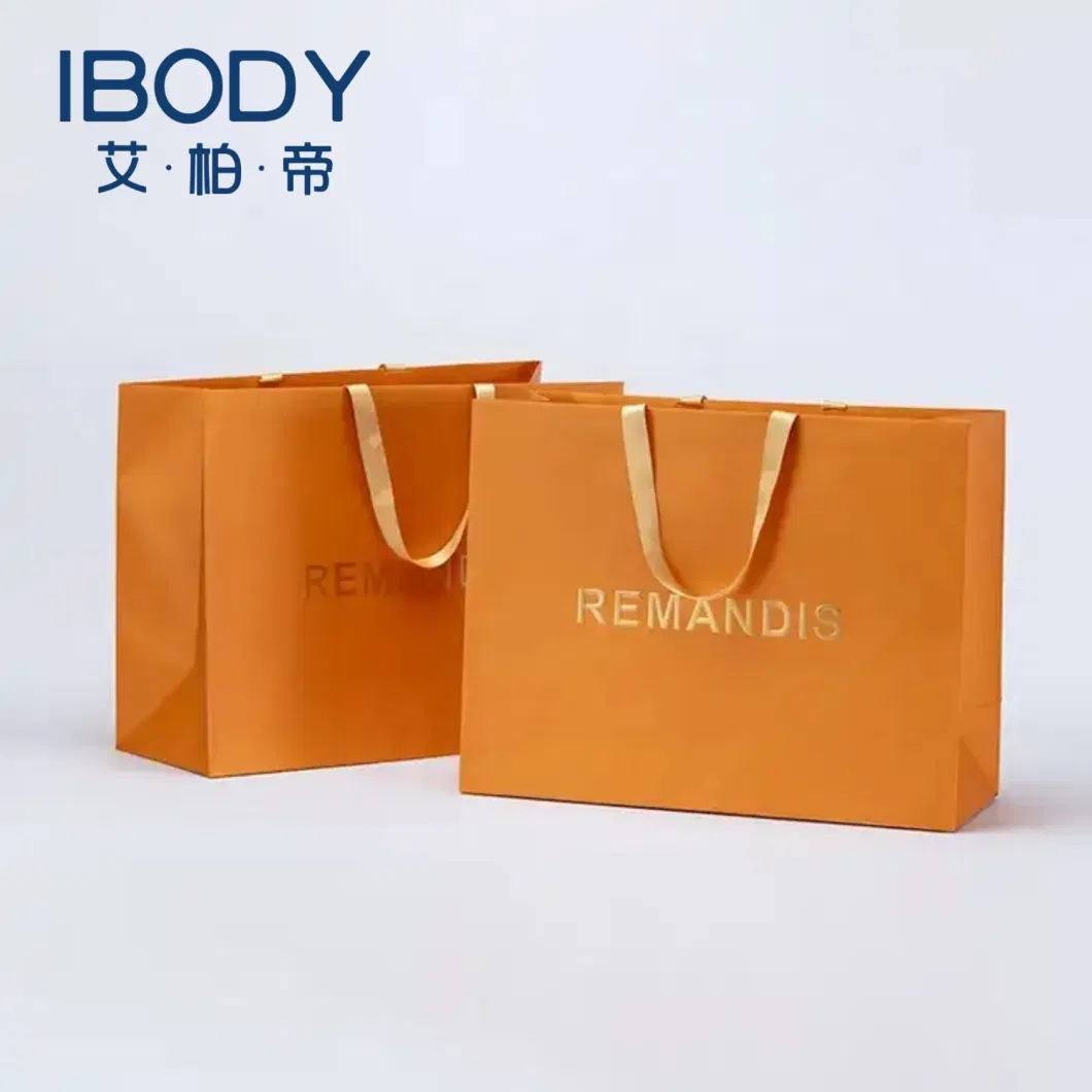 Personalized Printing Luxury Book Toys Packaging Paper Bag with Ribbon Handle