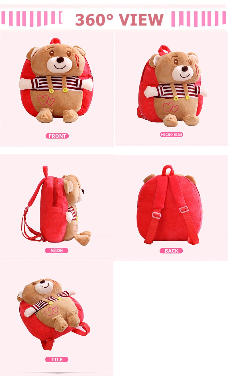 Custom Cute Plush School Bags and Animal Backpack for Toddler Kids Backpack