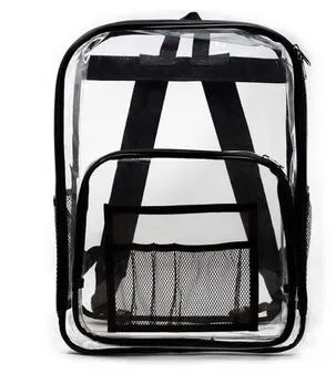 Clear PVC Backpack Waterproof School Transparent Bookbags Children Schoolbag