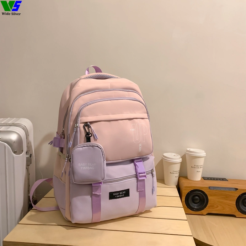 Wide Silver Hot Sale New Design Fashion Trend Backpack Girl Daily 2023