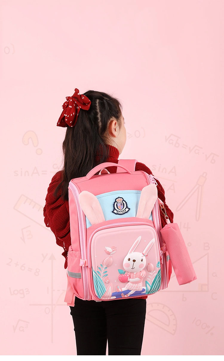 Lightweight Cute Rabbit Print Nylon School Backpack Bags Popular Backpack for Kids