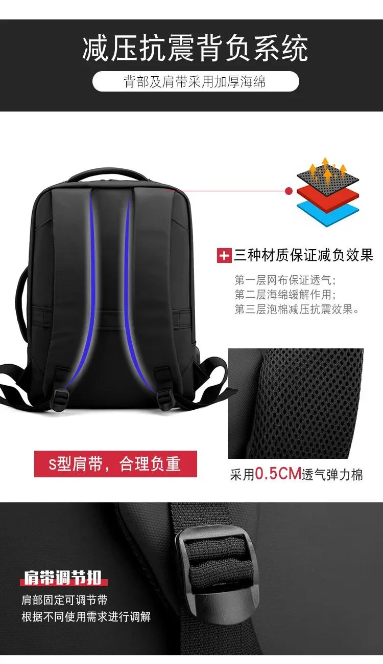 Backpack Simple Business Travel Backpack Student Schoolbag Oxford Computer Bag