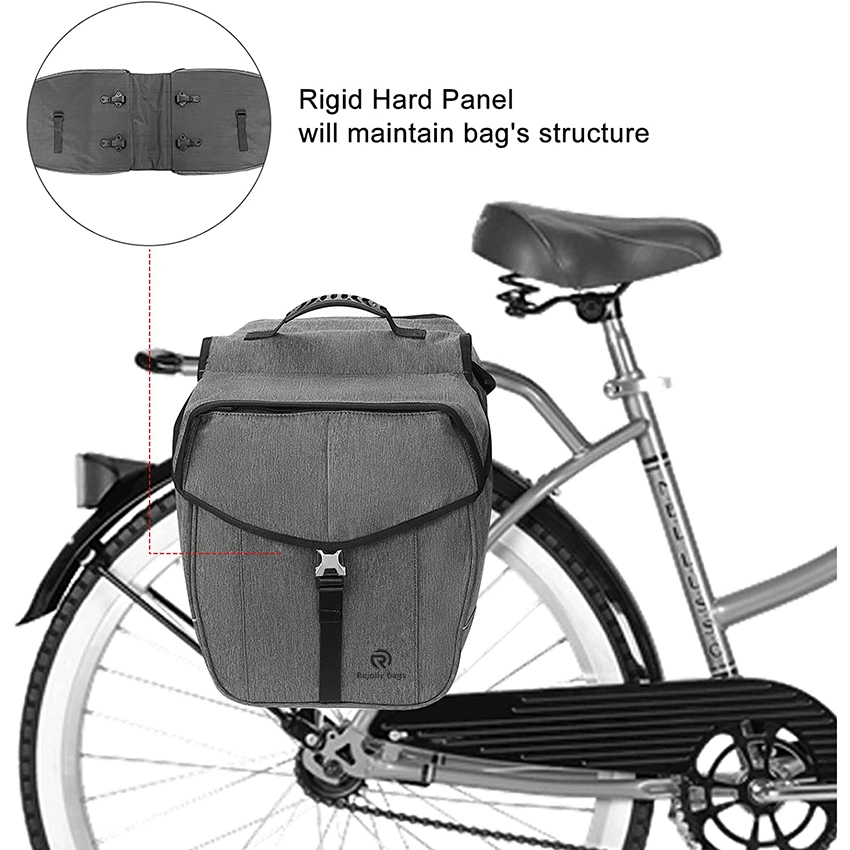 Multifuctional Bicycle Trunk Panniers Bike Rear Seat Saddle Bag Outdoor Cycling Backseat Side Storage Luggage with Portable Handle &amp; Reflective Strip Bike Bag