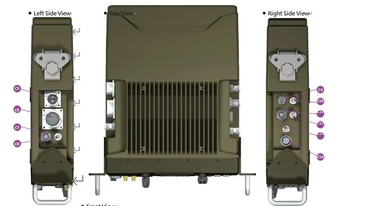 VHF/UHF/30-88MHz Multiple Mode Mobile Radio Manpack Type in P25&Dmr for Militare