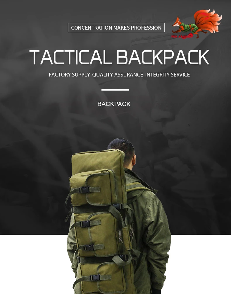 Tactical Military Long Size Handbag Backpack with Many Bags