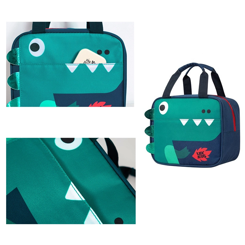 Monster -Shaped Cute Lunch Bag with Aluminum Film Can Bring Lunch Insulation Cooler Bag for Kids and Boys&Girls