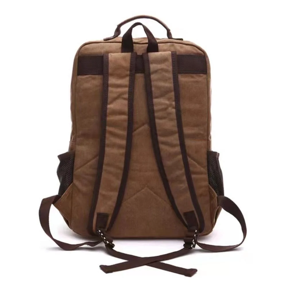 Fashion Men Vintage Canvas Backpack Male Laptop College Student Teenager School Bags Stylish Travel Backpack Wyz18771